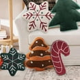thumbnail image 3 of Gytml Christmas Themed Embroidered Cushion 3D Pattern Soft And Comfortable Winter Throw Pillow With Insert For Living Room And Bedroom Decoration Red One Size, 3 of 3