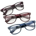 thumbnail image 2 of 3 Pack Oversized Big Frame Bifocal Lens Women Reading Glasses, Red, Blue & Purple +1.25, 2 of 2