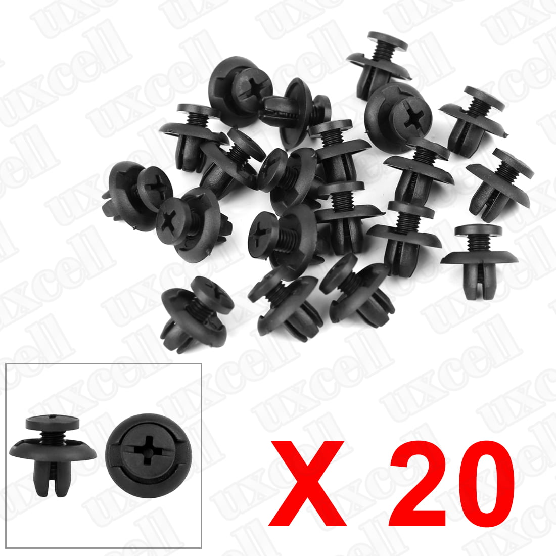 8mm Plastic Push Rivets Trim Panel Fastener Clip Dia Hole For Car Pointed X50