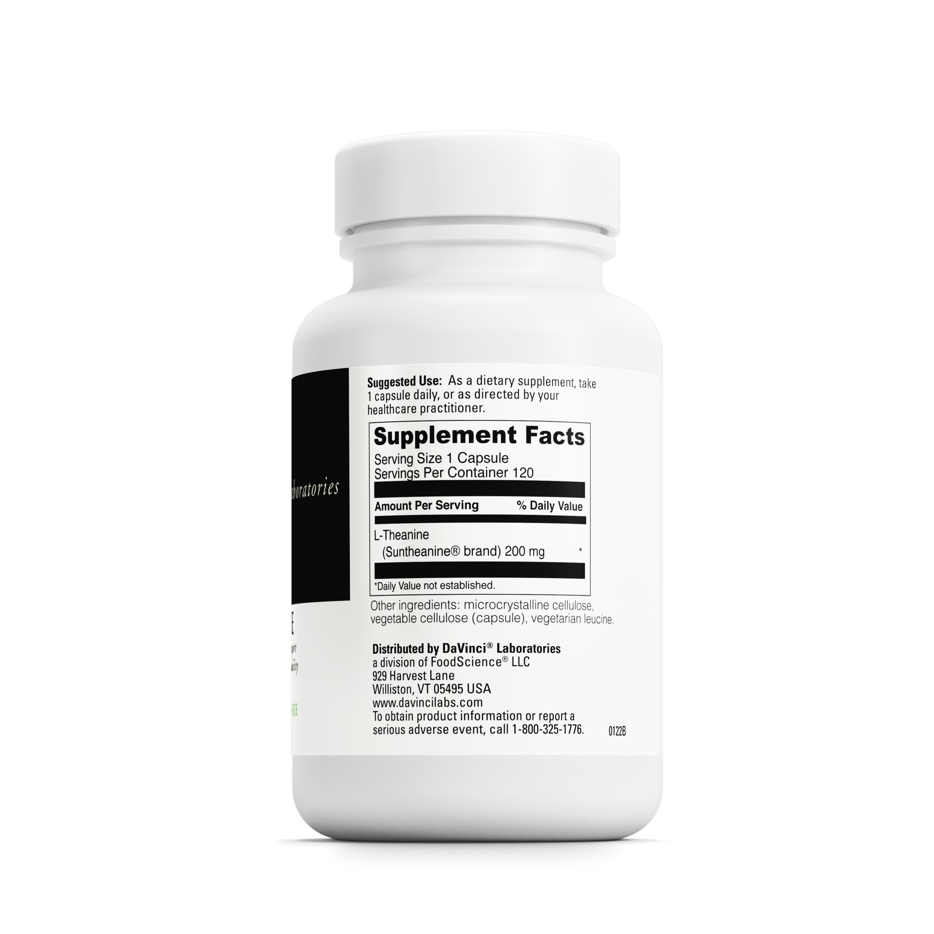 DaVinci Labs L-Theanine - Supports Brain Health & Sleep * - 120 Vegetarian Capsules