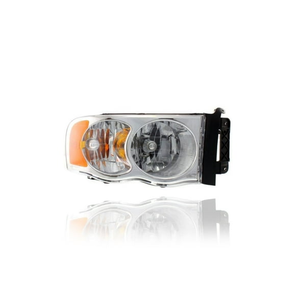 Headlight - Compatible/Replacement for '04-05 Dodge RAM Pickup 1500/2500/3500 - Halogen, Chrome Interior - Right Hand - Passenger - 55077120AG - CAPA