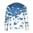 thumbnail image 4 of DeHolifer Sweatshirts for Men Graphic Geometric Printed Crewneck Long Sleeve Pullover T-Shirt Fall Fashion Pullover Tops Light Blue L, 4 of 5