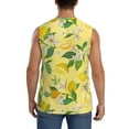 thumbnail image 4 of Bingfone Lemon Pattern Men's Tank Tops Workout Sleeveless Tee Shirts Running Beach Tanks for Men-Large, 4 of 8