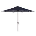 thumbnail image 2 of SAFAVIEH Outdoor Collection Athens Inside Out Striped 9-Foot Umbrella Navy/White, 2 of 6