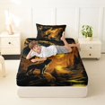 thumbnail image 4 of Homewish Rustic French Bulldog Twin Sheets,Retro Animal Bedding,Golden,3pcs,1 Fitted Sheet and 1 Pillowcase, 4 of 6