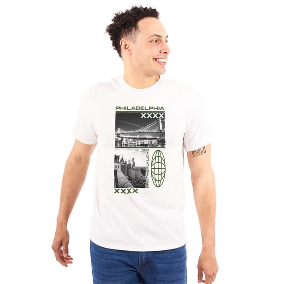 Philadelphia PA City Brotherly Love Men's Graphic T Shirt Tees Brisco Brands S