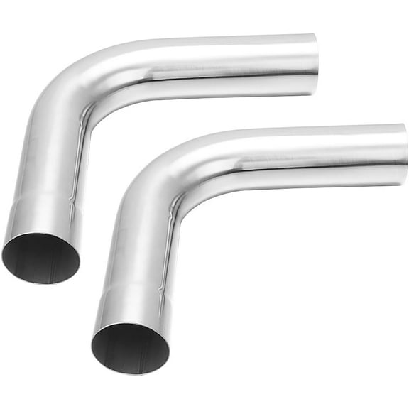 A-KARCK Exhaust 90 Degree Tube 3.5" OD 2 Pack, 34 Stainless Steel Exhaust Pipe Mandrel Bend, Custom Your Own Exhaust System