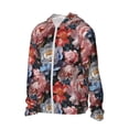 thumbnail image 2 of Balery Rose Flowers Men's Women's UPF 50+ Sun Protection Lightweight Hoodie Performance Long Sleeve Shirt for Fishing Running-X-Large, 2 of 9