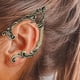 thumbnail image 3 of Elf Ear Cuff Unique Handcraft Gothic Vintage para niñas de Halloween Izquierda Dorada Hugo Clip de manguito de oreja, 3 of 9