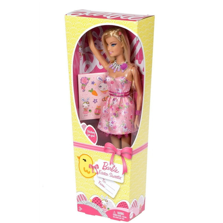 Barbie Barbie Easter Sweetie Doll with Stickers 2009 Mattel R6591