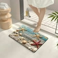 thumbnail image 4 of FCXZI Front Door Mat,Beach Seashell Starfish Indoor Outdoor Entrance,Blue Wooden Welcome Mats,Non-Slip Door Mats,Low Profile Front Door Mat,Entryway Mat for Porch Patio 24x16in, 4 of 5