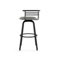 thumbnail image 4 of Amisco Turbo 26 In. Swivel Counter Stool - Grey Polyester / Black Metal, 4 of 10