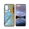 thumbnail image 1 of Compatible with Moto G Power 2022 Phone Case, Blue Golden Marble 33 Case Men Women, Flexible Silicone Shockproof Case for Moto G Power 2022, 1 of 1