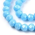 thumbnail image 2 of 10strands Electroplate Glass Beads Strands Pearl Luster Plated Faceted Rondelle Deep Sky Blue 2.9~3.3x2mm Hole: 0.8mm about 144~150pcs/strand 35~37cm Blue, 2 of 3