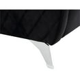 thumbnail image 5 of Bowery Hill 19" Modern Velvet Upholstered Elegant Chic Loveseat Couch in Black, 5 of 6