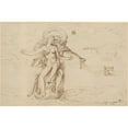 thumbnail image 2 of Niklaus Bock 24x17 Black Ornate Framed Double Matted Museum Art Print Titled: Time Kidnaps the Truth About the Sea (1619), 2 of 5