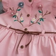 thumbnail image 6 of Summer Kids Baby Girls Princess Dress Ruffle Sleeveless Floarl Embroidered Buttons Dresses Newborn Toddler Girl, 6 of 8