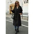 thumbnail image 4 of Lapel Collar Double Breasted Women's Winter Elegant Coats Long Notched Pea Coat, 4 of 8