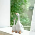 thumbnail image 4 of Blanc Réaliste avec Sculpture de Bébés Figurine d'Animal Réaliste pour Maison Bureau Table Objet de Collection, 4 of 6