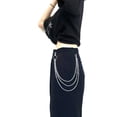 thumbnail image 2 of Pocket Chain Pants Chain Trousers Chain 3 Layer Pocket Keychain Hip Hop Chain for Keys Wallet Jeans Pant Chains Belt Loop, Silver, 2 of 6