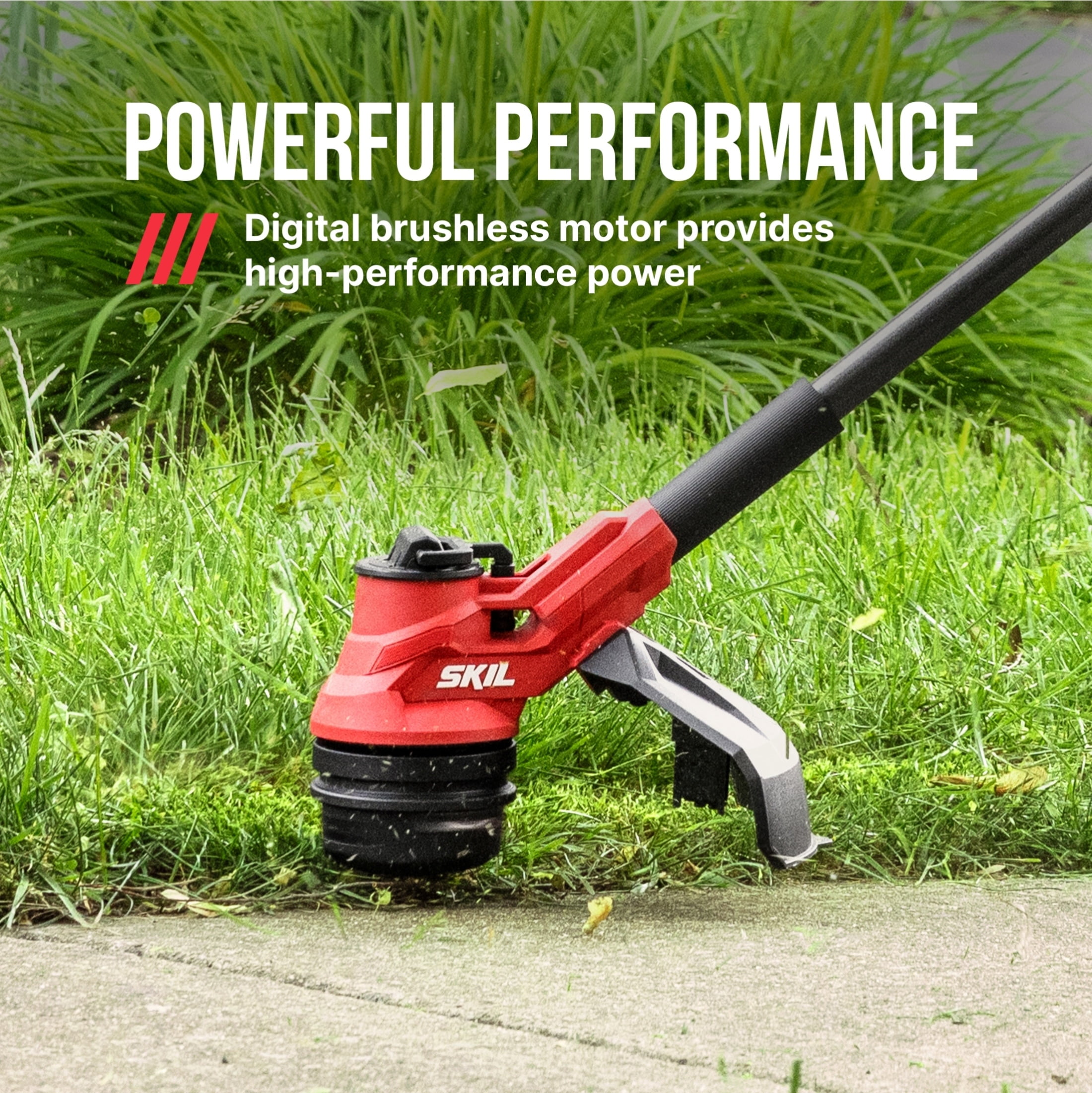 SKIL PWR CORE 40V Brushless 15-Inch String Trimmer Kit with 2.0Ah Battery and 60W Charger, LT4832C-10