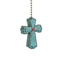 thumbnail image 2 of Clementine Designs Joyful Cross Ceiling Fan Light Dimensional Pull Resin Blue, 2 of 3