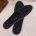 thumbnail image 4 of EeaseMX 1 par de plantillas de masaje magnéticas con almohadillas de acupresión magnéticas recortables para mujeres y hombres (negras), 4 of 7