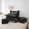thumbnail image 5 of YST Trippy Butterfly 7 Pieces Bedding Set Blue Gothic Moth, 7-Piece, Bohemian, Queen Size, 5 of 5