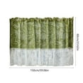 thumbnail image 3 of Vfedsrsge Floral Print Tiered Window Valance - Lace Edge Cafe Curtains, Light Filtering Polyester for Kitchen/Bathroom, 59x23.6in Multicolor, 3 of 6