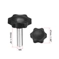 thumbnail image 2 of Perilla de tornillo de sujeción, 47mm de diámetro, empuñaduras en forma de hexágono de ciruela, rosca macho M8 x 30mm, 4 piezas, 2 of 3