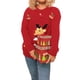 thumbnail image 2 of Suéteres Navideños Feos para Mujer, Suéteres Gráficos de Larga, Suéteres Casuales de Punto para Otoño e Invierno para Mujer Rojo M, 2 of 9