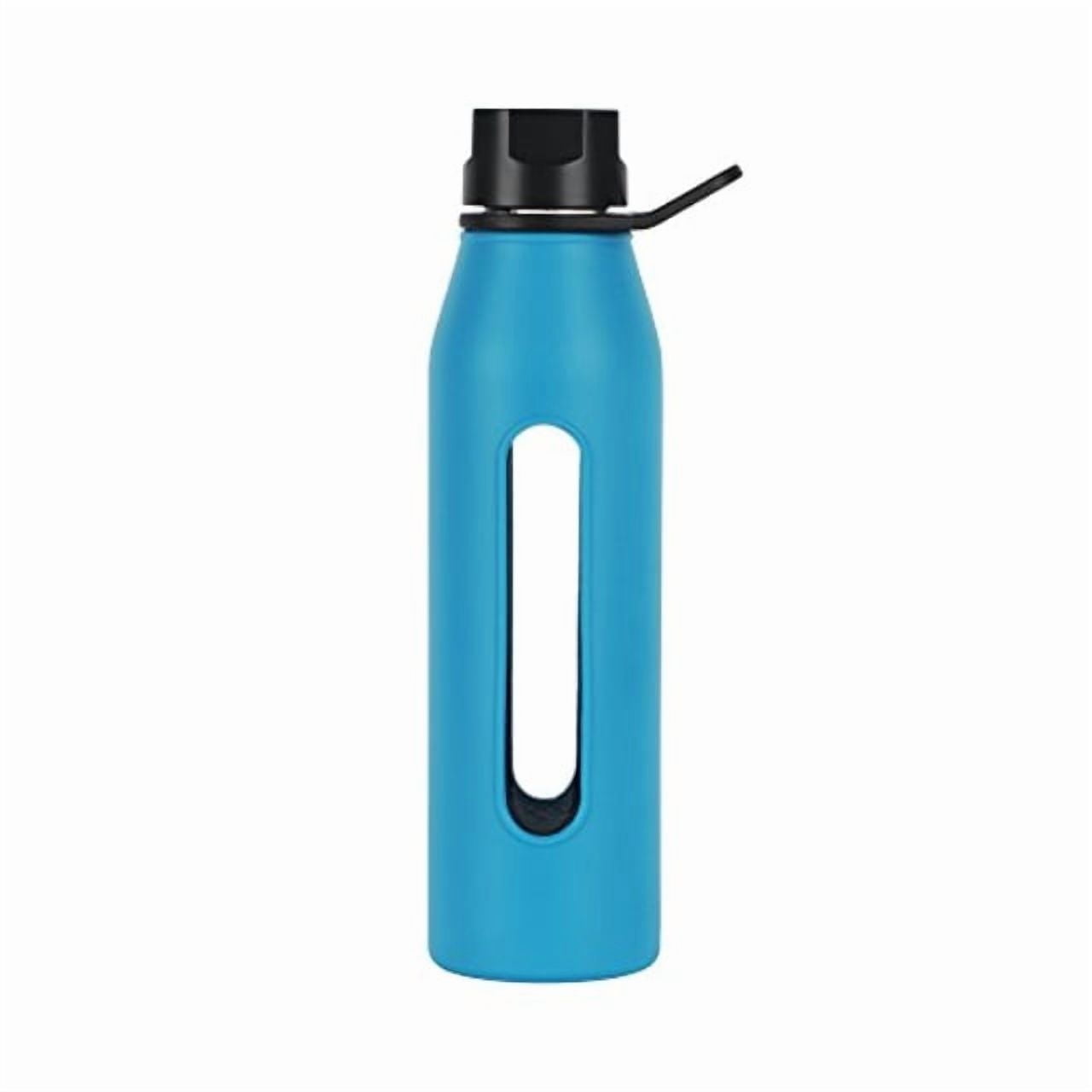 Takeya 22 Ounce Classic Glass Water Bottle with Silicone Sleeve and Twist  Cap, Black - Walmart.com