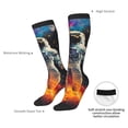 thumbnail image 4 of Fuzoiu Astronaut Cosmic Rainbow Print Adult Stockings,Crew Socks,Unisex Fashion Socks, Casual Sports Socks,Comfortable Crew Socks for Everyday Wear and Sports, 4 of 6