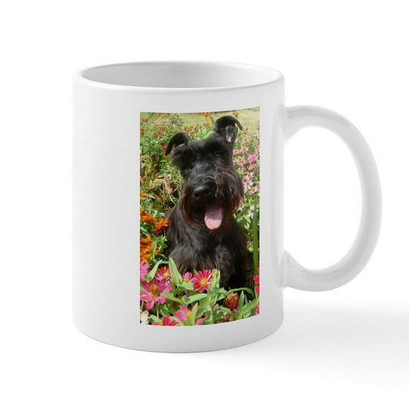CafePress - Black Miniature Schnauzer Mug - 11 oz Ceramic Mug - Novelty Coffee Tea Cup