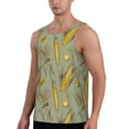 thumbnail image 2 of Pofeuu Cartoon Corn and Wheat Print Men's Workout Tank Tops Sleeveless Muscle Gym Shirt Quick Dry-X-Large, 2 of 7