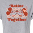 thumbnail image 3 of Disney - Mickey Minnie Better Together - Juniors Cropped Cotton Blend T-Shirt, 3 of 5