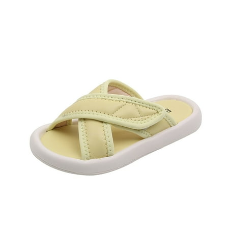 

Girls Cross Straps Design Slippers Soft House Slippers Cozy Open Toe Home Shoes Comfy Summer Indoor Outdoor Slip On Breathable Baby Daily Footwear Casual First Walking