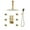 Brushed Gold, variant on CASAINC Luxury Thermostatic 3-Spray Patterns 12 in. Flush Ceiling Mount Rainfall Dual Shower Heads with 6-Jets in Matte Black