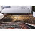 thumbnail image 2 of Landscape Rugs, Soft Rugs, Autumn Landscape Rugs, Farmhouse Rug, Train Tracks Landscape Rug, Non-Slip Carpet Rug, View Rug, Office Rugs, 3.3'x9.2' - 100x280 cm, 2 of 8
