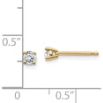 thumbnail image 3 of 14K Yellow Gold 14Y .25Ct. I1 J-K Diamond Stud Push-On Post Earrings (3.2 X 3.2) Made In United States st2-25, 3 of 5