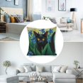 thumbnail image 3 of Black Cat BBlue Flowerslinen throw pillowcase decoration pillowcase gifting preferred 24x24 inch cushion cover 4 sets sofa pillowcase sofa bedroom living room car, 3 of 8