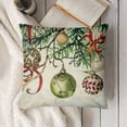 thumbnail image 3 of SHANXI Christmas Throw Pillow Covers Merry Christmas Wreath Winter Holiday Decorative Pillows for Couch Sofa Bed Home Decor 18x18in, 3 of 5