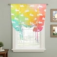 thumbnail image 2 of Easter Balloon Curtains for Windows, Bedroom Curtains 54 Inch Length, Spring Rabbits Silhouette Rainbow Ombre Art Tie Up Curtains Panels Thermal Insulated Bathroom Curtains Window 42"x54", 2 of 8