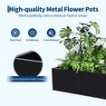 thumbnail image 3 of Garvee 51"X18"X12" Snap-On Metal Garden Planter Bed Frame, Iron Planting Box,Open Base Design,Black, 3 of 7