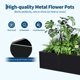 thumbnail image 4 of Macetero metálico para plantas de exterior, macetero cuadrado de acero con montaje a presión, diseño de base abierta., 4 of 6