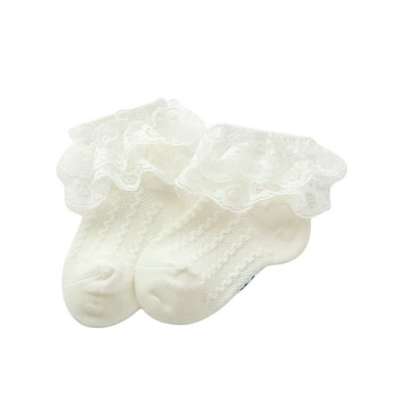 

Livingsenburg Newborn Baby Socks Bow Lace Ankle Short Socks Princess Girls Socks