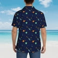 thumbnail image 4 of Honeii Space Galaxy Print Men’s Hawaiian Shirt,Classic Button-Down Short Sleeve Shirt, for Beach, Vacation, and Outdoor Activities,Medium, 4 of 7