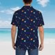 thumbnail image 4 of Balery Space Galaxy Camisas hawaianas de manga corta para hombre, camisas playeras de corte holgado, camisas de vacaciones con botones,Medium, 4 of 7