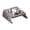 Gray, variant on Low Profile Elevated Single Pet Feeder with Stainless Steel Bowl Foldable Raised Dog Bowl Stand for Neck Protection Small Breed Dogs and Cats Detachable Non-Slip Stand Holder - Black