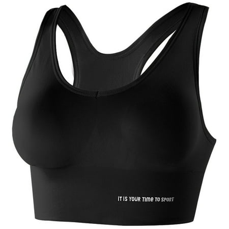 

HHei_K Women s Sports Bra Solid Color High Strength Shockproof Fitness Sports Bra